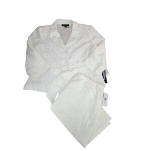 Perceptions New York 2 Pc Skirt Suit Set White SIze 18 NWT Blazer